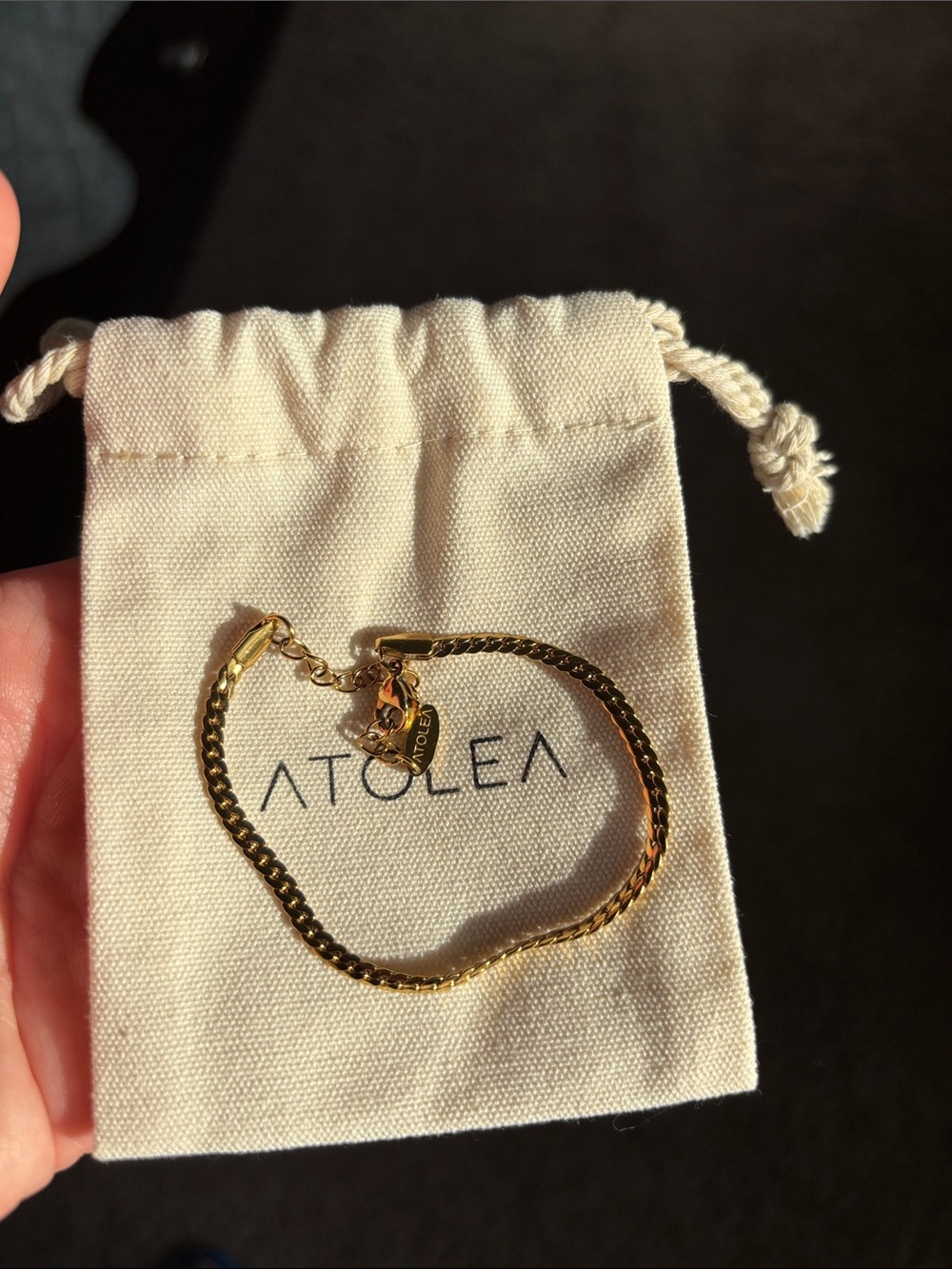 Gold Chain Bracelet 6”